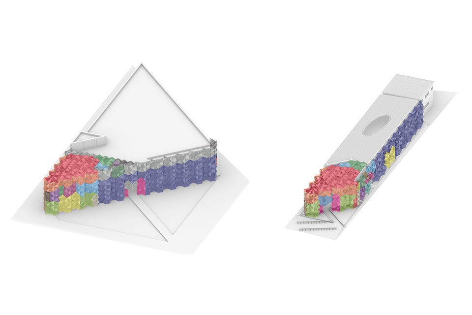 Comparative diagram of Expo 2020 (left）and Expo 2025 sites.