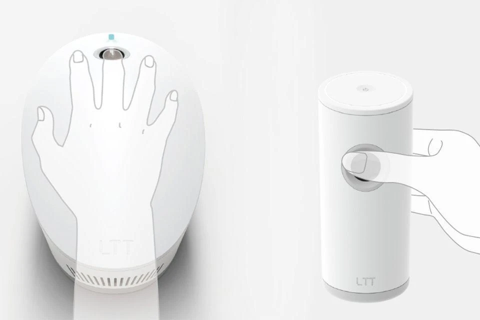 An image of using the blood glucose sensors, showing how results can be viewed on a smartphone
