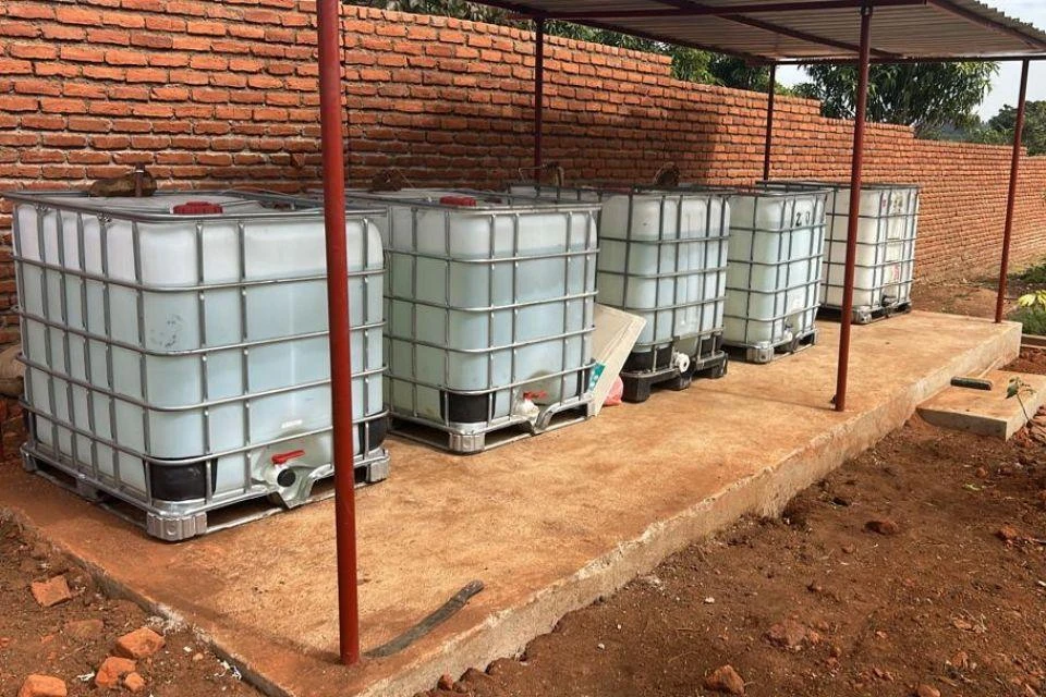Five TOKYO8 cultivation tanks in Malawi.